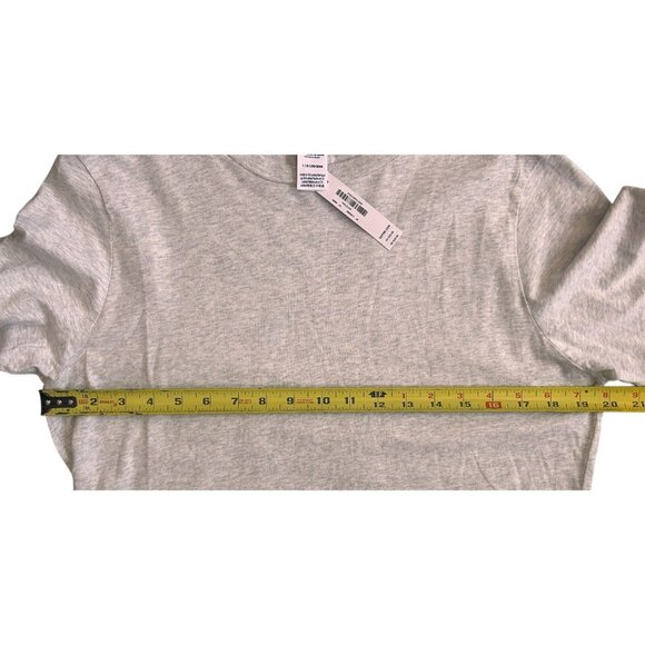 Pink Victoria's Secret Cotton 2 Long Sleeve Crew Neck Mid-Length Gray White L - Picture 8 of 13